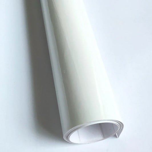 Glossy Pearl White Vinyl Wrap Film Color Change Sticker