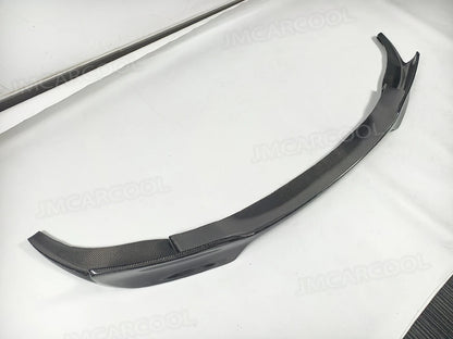 For BMW 5 Series F10 M5 2PCS Carbon Fiber Front Lip Spoiler