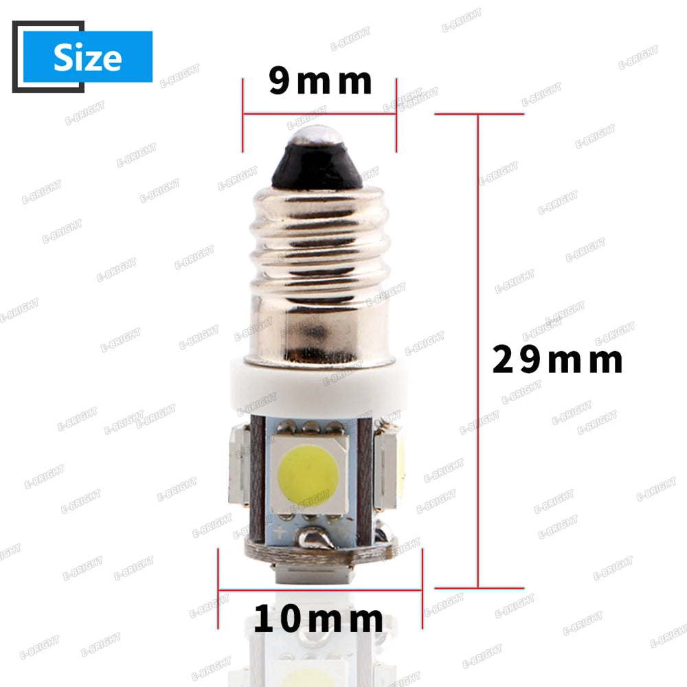 E10 Flashlight 10PCS Dc 6V 6.3v 5050 Smd Bulb