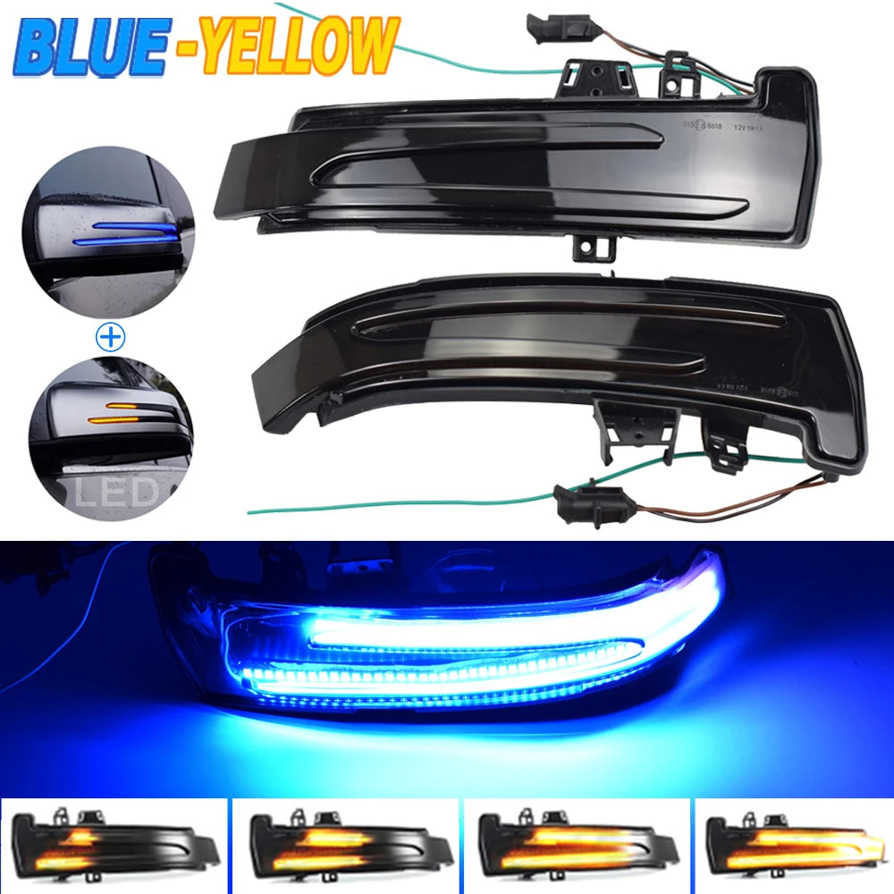For Mercedes Benz W204 W176 W212 Dynamic Turn Signal Rearview