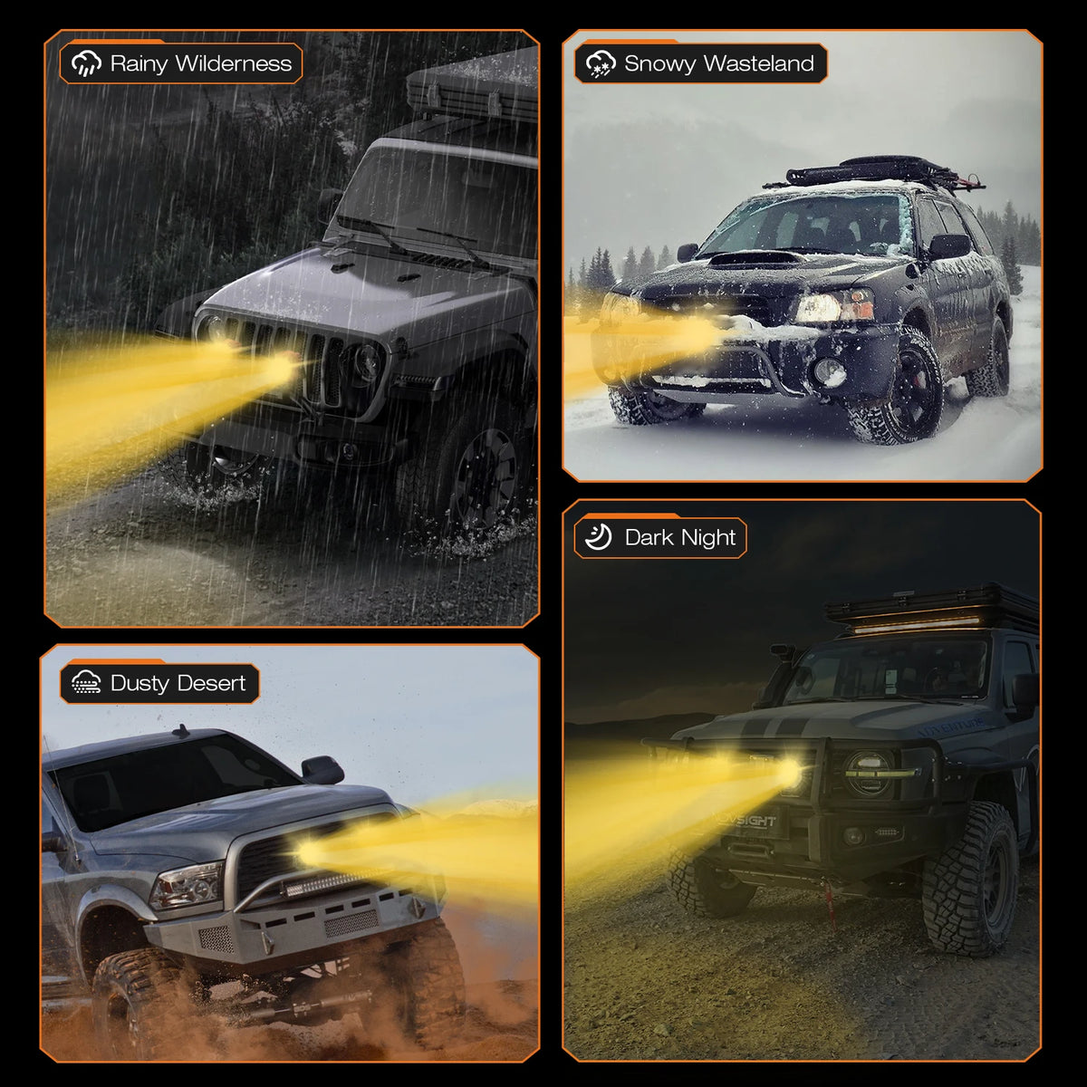 Novsight Spot Bars 6inch 60W Off Road Pod 4X4
