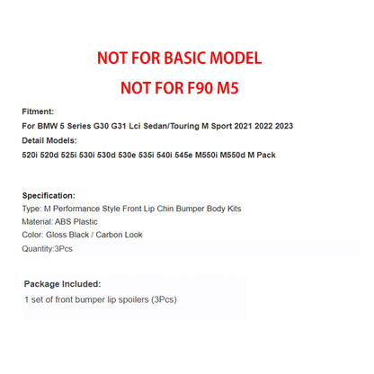 For BMW 5 Series G30 G31 Lci m-sport 2021-2024 520I 520D 530I