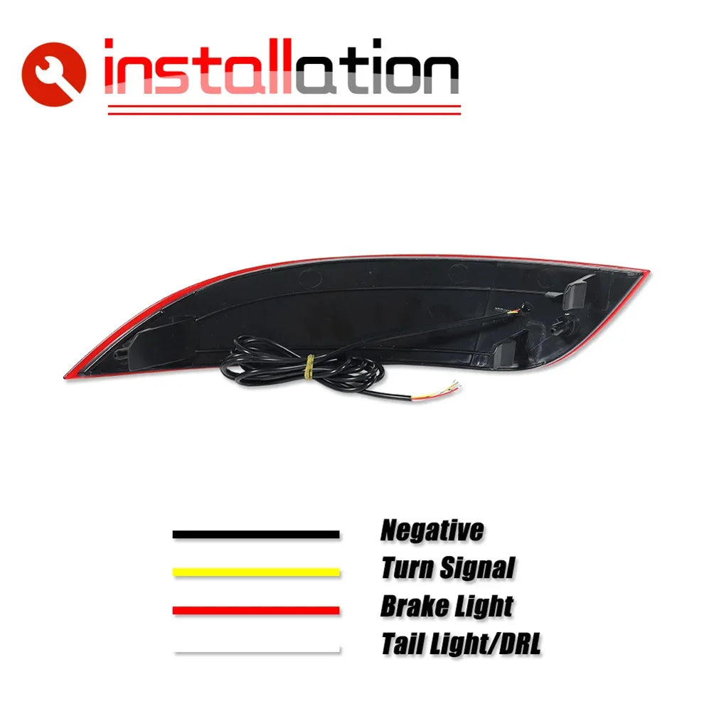 For Ford Focus 2015 2016 2017 2018 Rear Bumper Reflector Tail