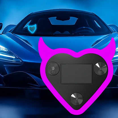 For Dashboard Heart Shape Solar Rechargeable Neon Ambient