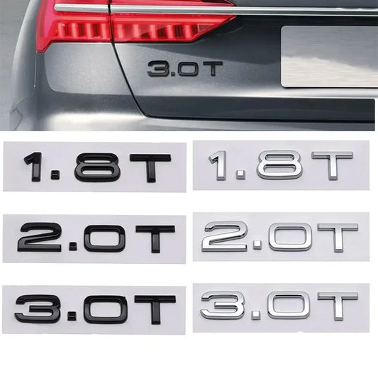 For A3 A4 A5 A6 A7 3D ABS 1.8t 2.0t 3.0t Logo Letters Rear Trunk