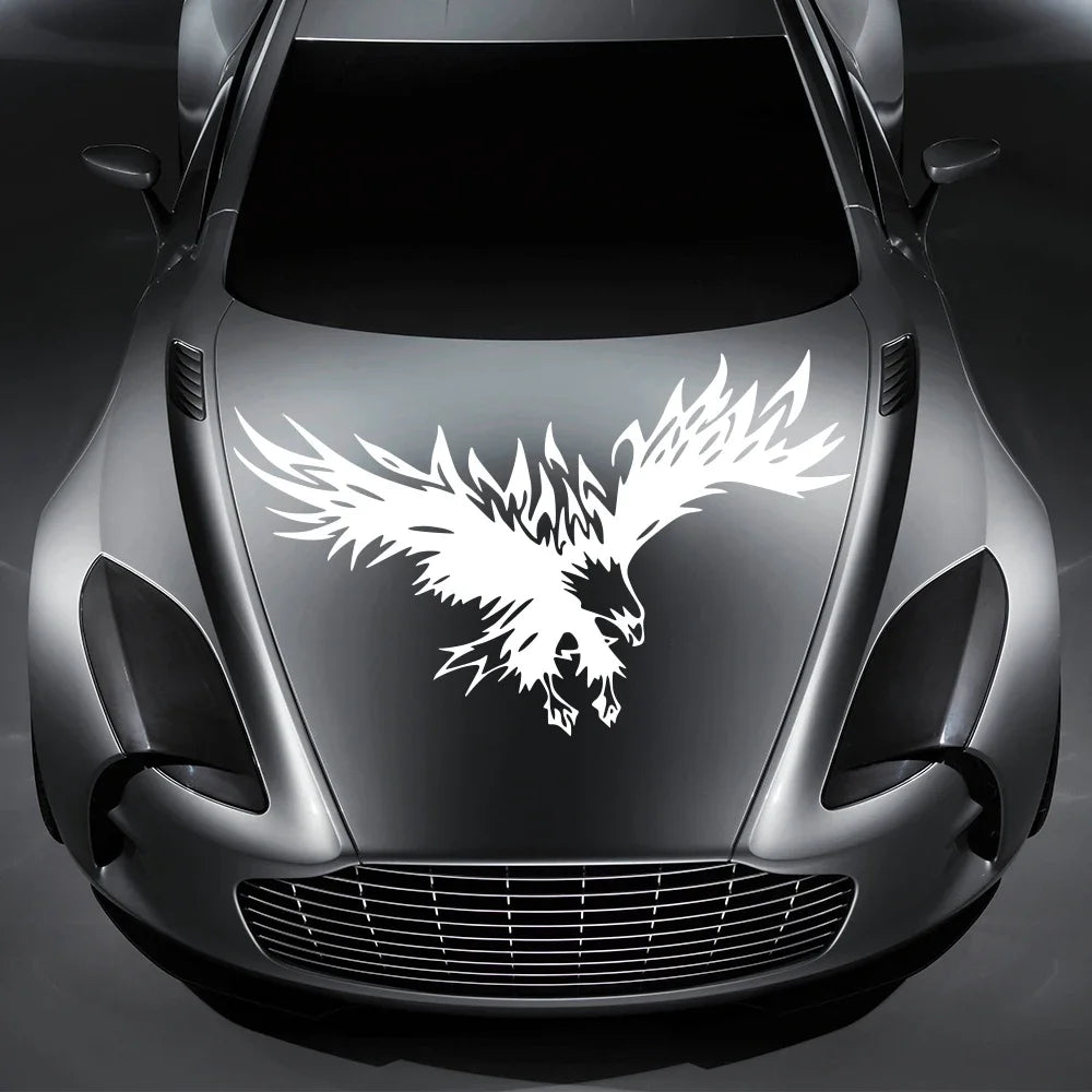 Bonnet Stickers Eagle Pattern Vinyl Decal Colorful Waterproof