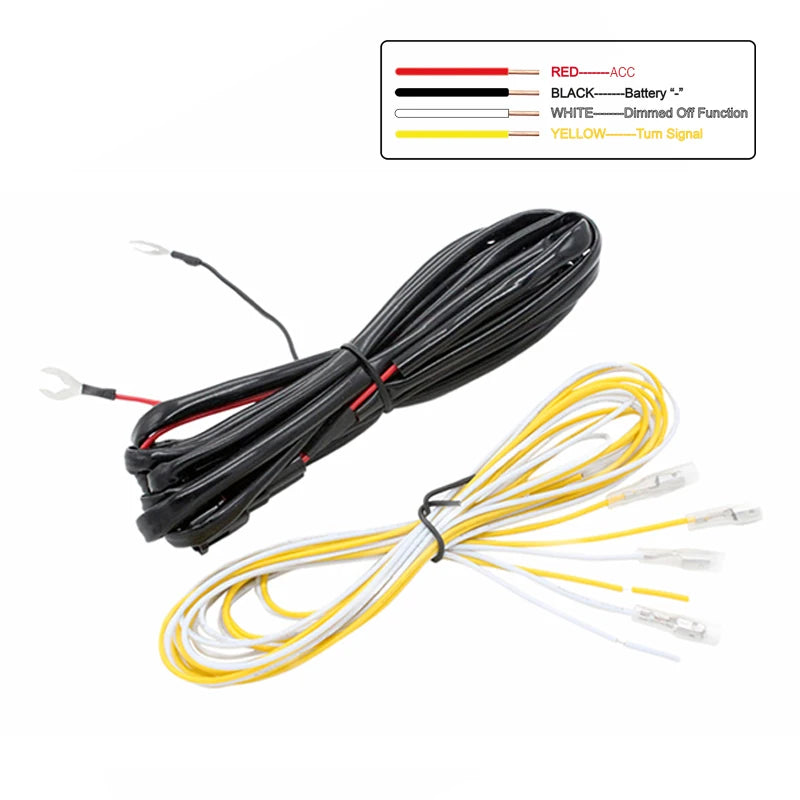 2PCS Set External 100 Waterproof Cob Drl Daytime Running