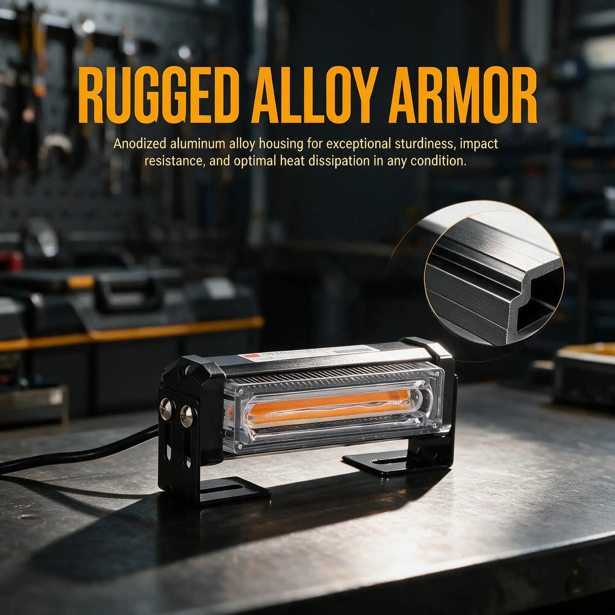In Off Road SUV Grille Flashing Cob Signal Amber