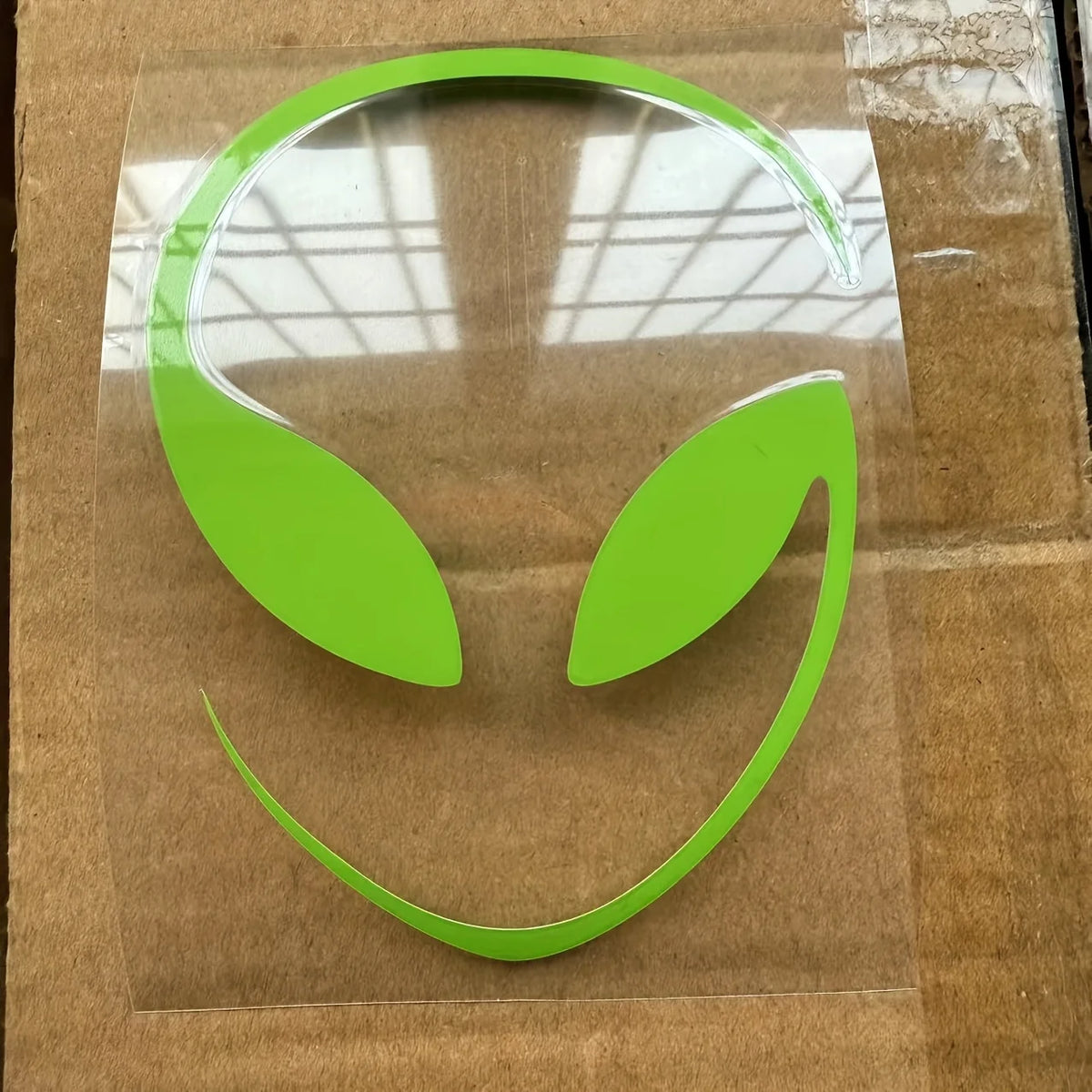2PCS Alien Head Contour Vinyl Stickers Window Laptop Motorcycle