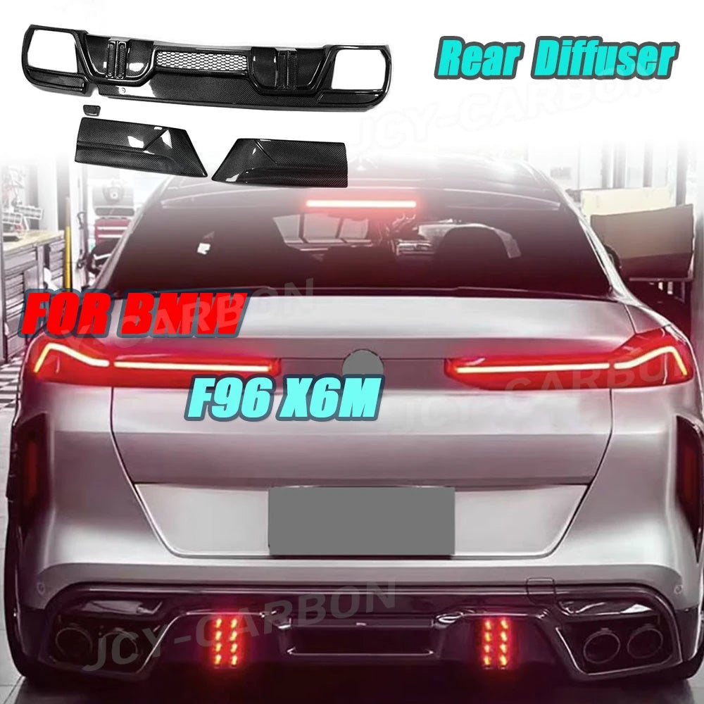 For BMW F96 X6M 2019- 2022 Jcyecf Real Carbon Fiber Rear