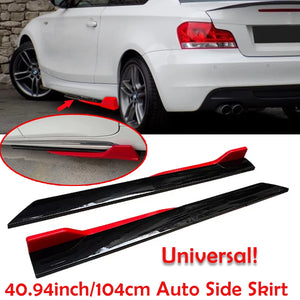 For Benz 4PCS Set Side Skirt Extensions Rocker Lip Splitters BMW