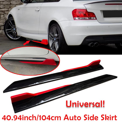 For Benz 4PCS Set Side Skirt Extensions Rocker Lip Splitters BMW