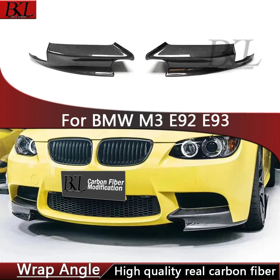 For BMW M3 E92 E93 2006-2012 Carbon Fiber Wrap Angle Front