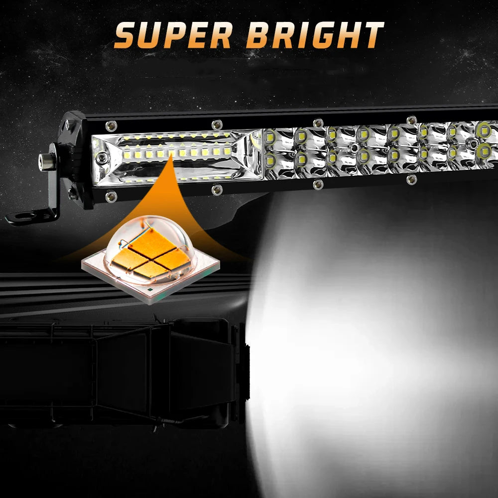 ultra-thin Bar Inch Flood Dual Row Truck off-road Lighting