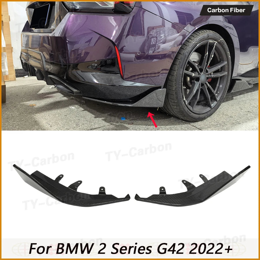 For BMW 2 Series G42 M240I Real Carbon Fiber Rear Splitters Body