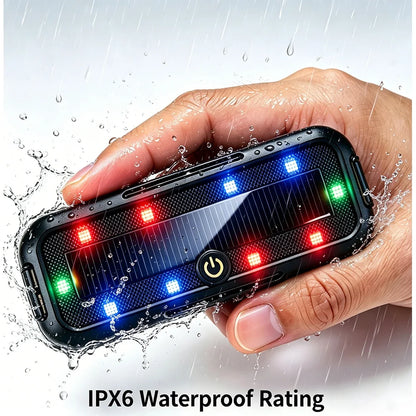For Motorcycle off-road Bike Safety Lamp 1X Solar Strobe Warning
