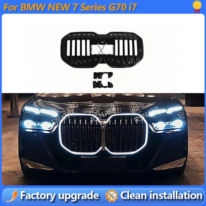 For BMW Luminous Grille Series G70 I7 Bright Black Kidney Front