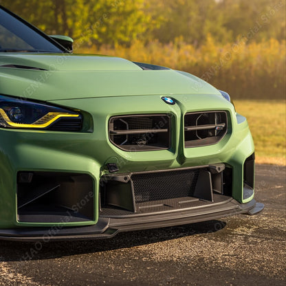 For BMW 2 Series M2 G87 3PCS ABS Gloss Black Front Bumper Lip