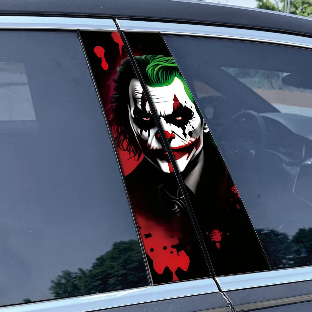 2PCS Set Joker Gothic Stickers b-pillar Center Column Cover