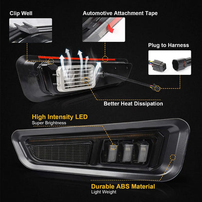 For Gen 2 Ford F150 Raptor Movotor Fog Sequential Amber Turn