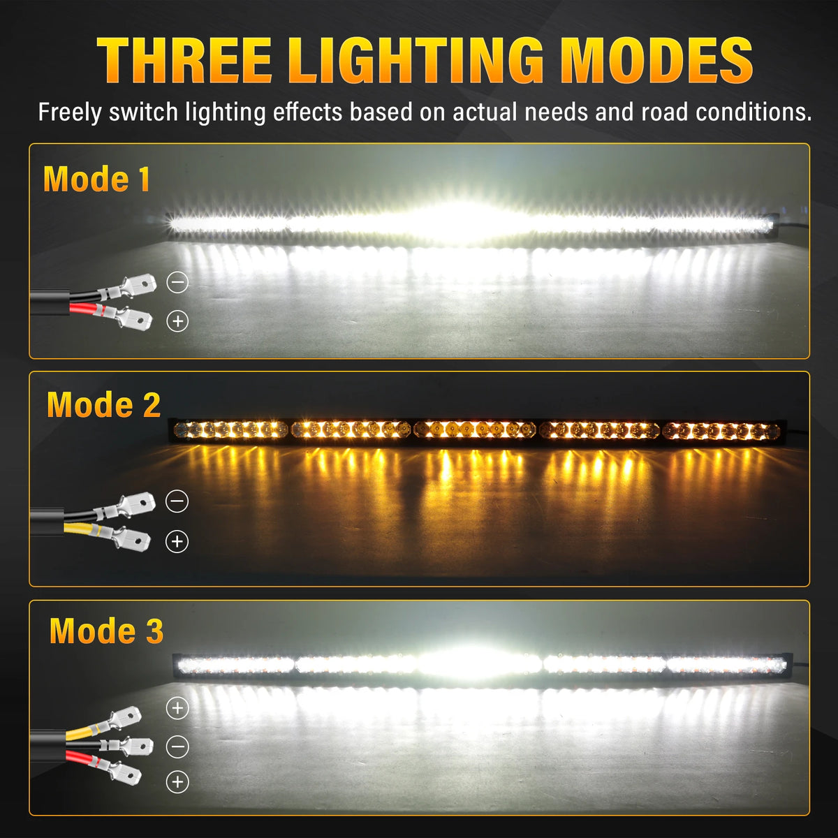 For Offroad Vehicles 12-52 Inch 40w-200w Bar White Yellow