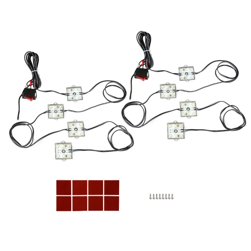 For Chevy Dodge Ford 8PCS Truck Bed Trunk Lighting Strip Trucks