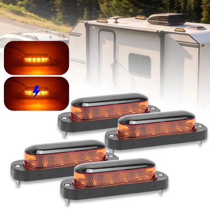 For Scania Volvo 4PCS 360 Strobe Warning Emergency Safety Beacon