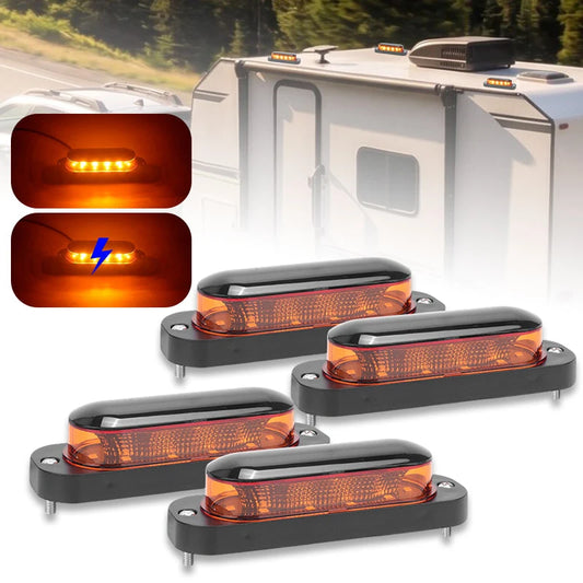 For Scania Volvo 4PCS 360 Strobe Warning Emergency Safety Beacon