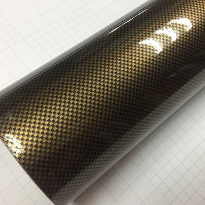58x152cm Gold Square 2D Sticker Carbon Fiber Film Vinyl
