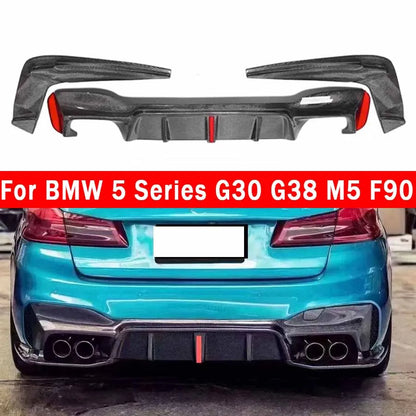 For BMW 5 Series M5 F90 G30 G38 540 3D Carbon Fiber Rear Bumper