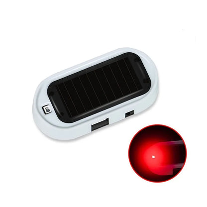 Solar Power Simulated Dummy Alarm Warning Anti Theft Flashing