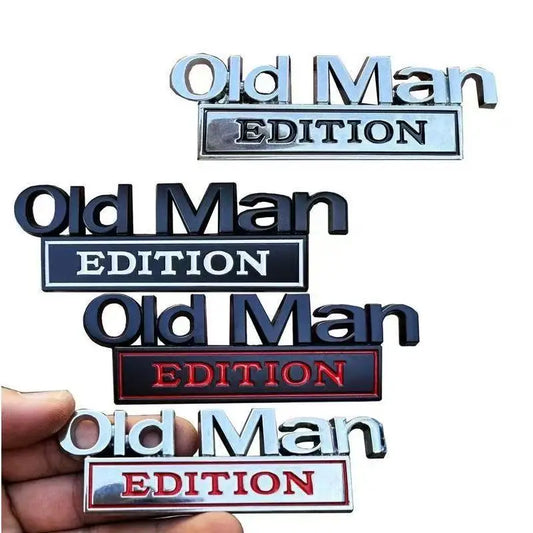 For Universal Old Man Edition 3D Emblem Sticker Badge Fender
