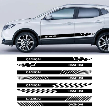 For Nissan Qashqai J10 J11 J12 Door Side Stickers Sport Vinyl