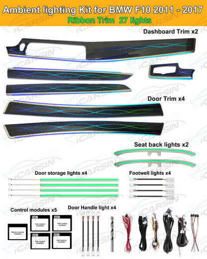 For BMW 5 Series 2011-2017 F11 Dynamic Colors F10 Ambient F18