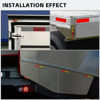 For Rv Trailer Lorry Bus red-yellow Side Marker Truck Warning