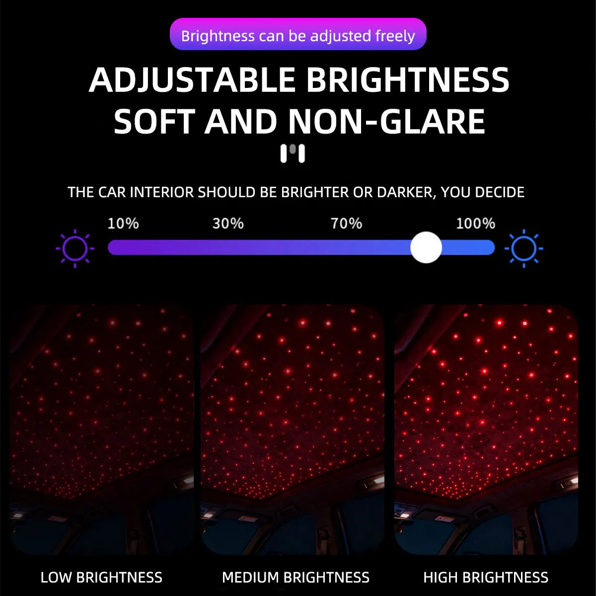 Starry Sky Atmosphere In RGB Fiber Optic Star Ceiling