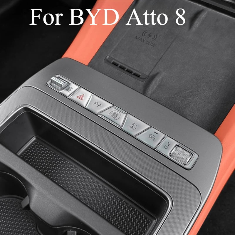 For BYD Atto 8 Central Control Button Epoxy Protective Sticker
