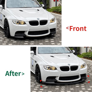 For BMW M3 E90 E92 E93 Gloss Black ABS Front Bumper Lip Splitter
