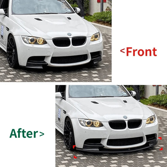 For BMW M3 E90 E92 E93 Gloss Black ABS Front Bumper Lip Splitter