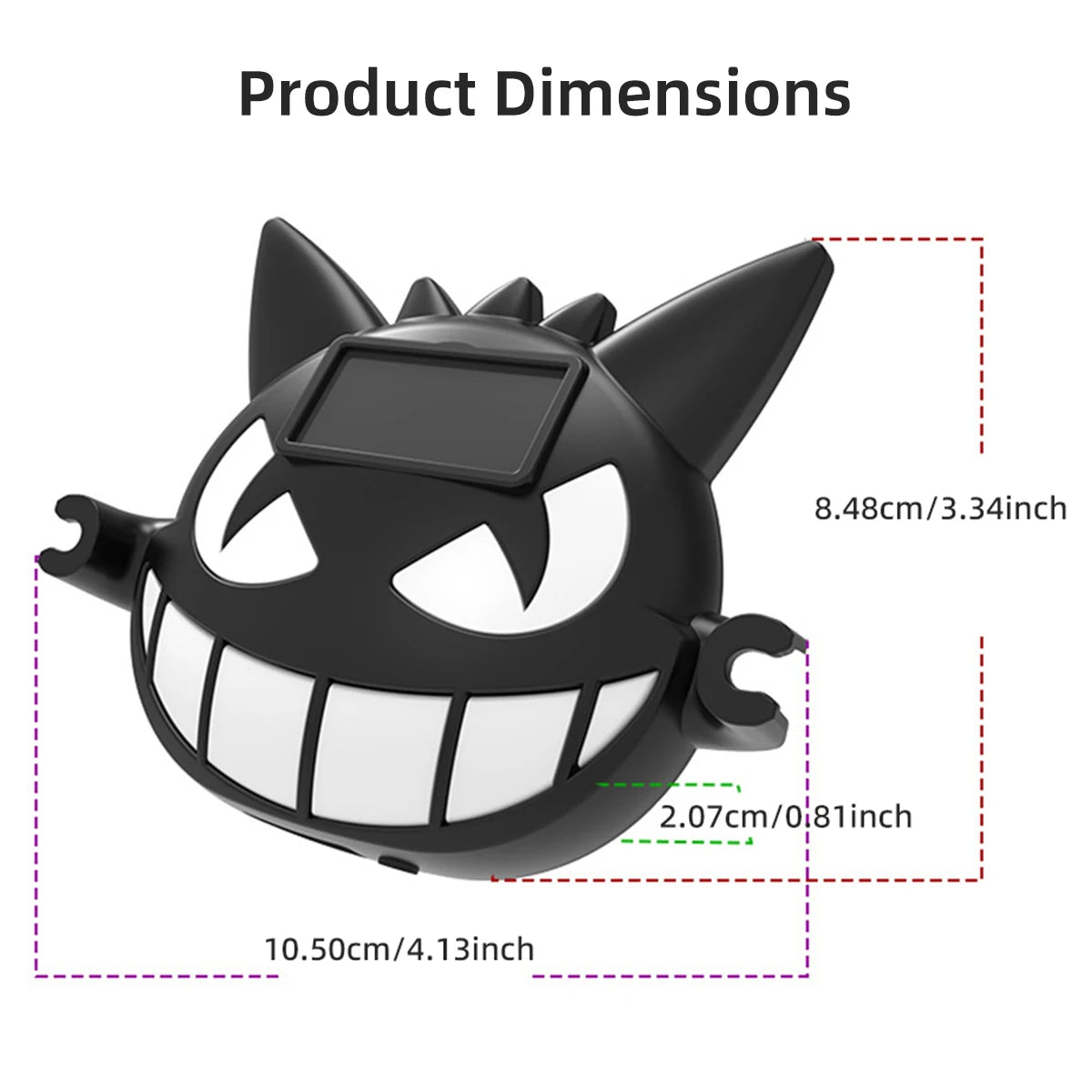 Devil Face Projection Solar Powered Rear Windshield Warning