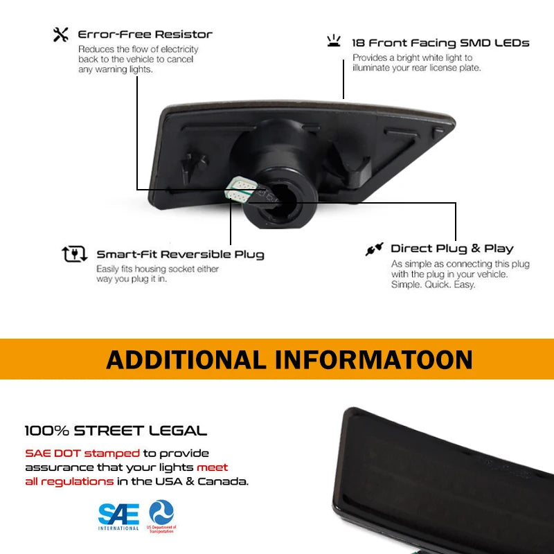 For 2019-2022 Ford Ranger Xl Xlt 2PCS Lariat Side Marker