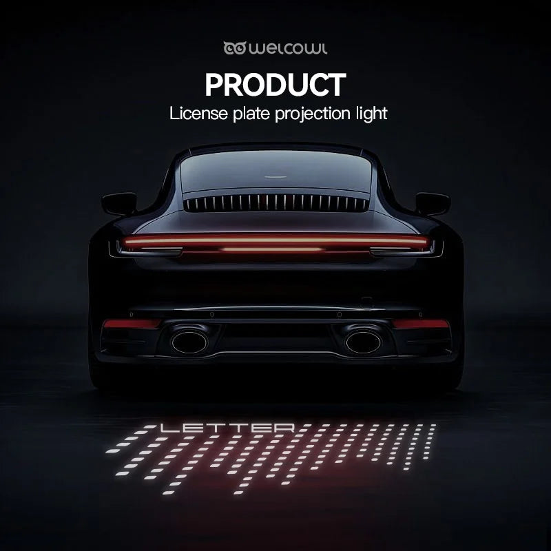 For Porsche Cayenne Panamera Shadow Light License Plate