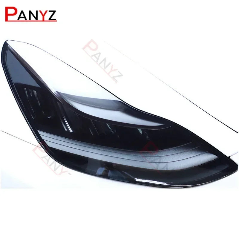 For Tesla Model 3 Y 2019 2PCS Front Headlamp Sticker 2020 2021
