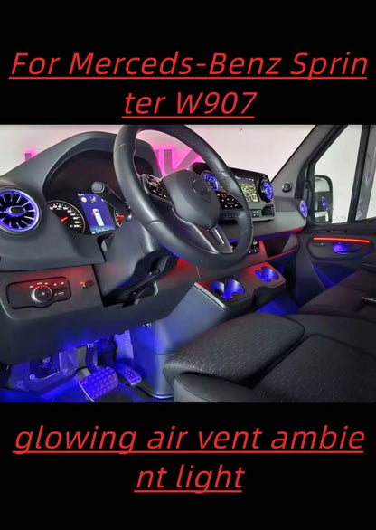 For Mercedes Sprinter W907 2019-2025 RGB Ambient Kit Turbine Air