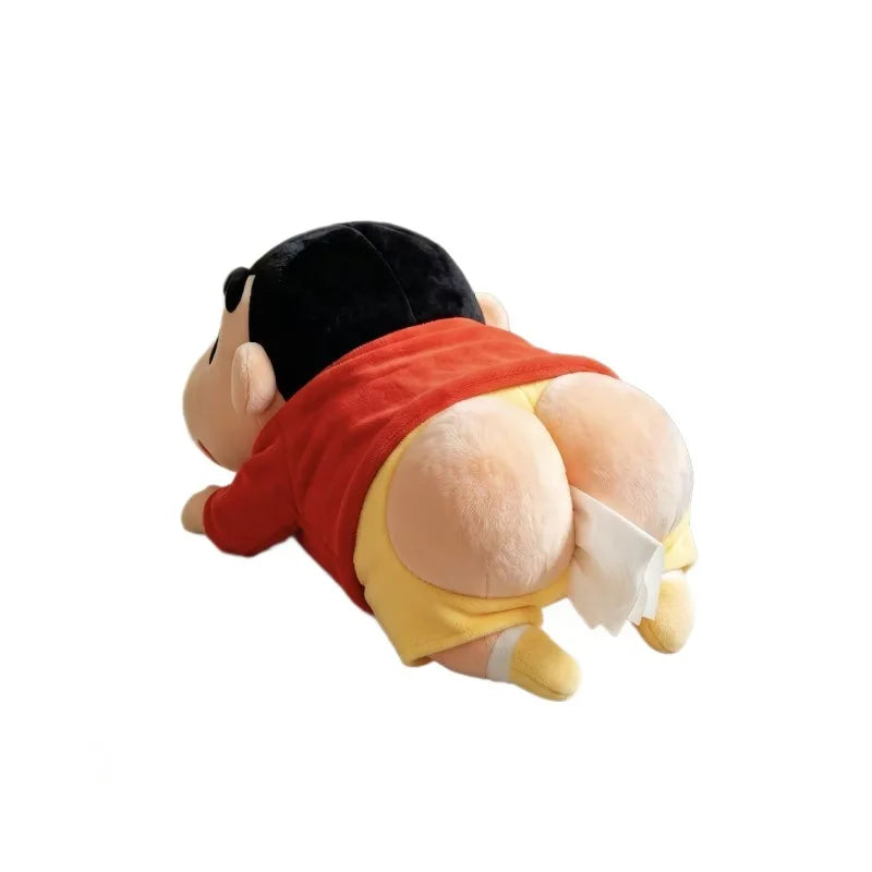 For Home Cute Lying Down Crayon Shin Chan Figurine Tissue Box