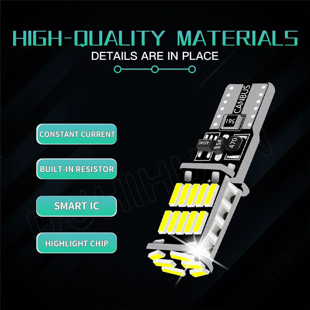 Dohihuan 2PCS Super Bright T10 W5W ba9s bax9s bay9s