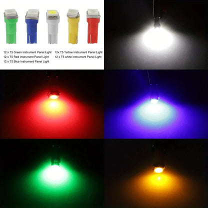 70PCS t5+t10 5050 Smd Instrument Panel Cluster Dash Indicator