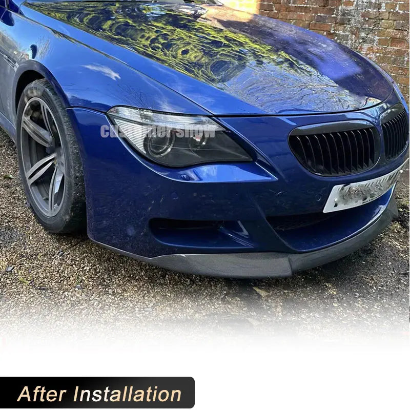 For BMW 6 Series E63 E64 Front Bumper Lip Spoiler Carbon Fiber