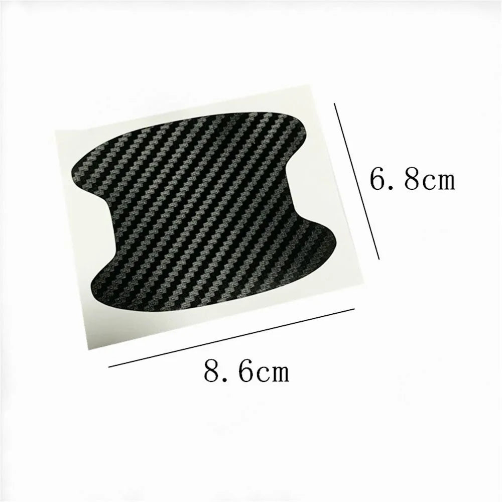 4PCS Door Handle Sticker Carbon Fiber Anti Scratch Protector