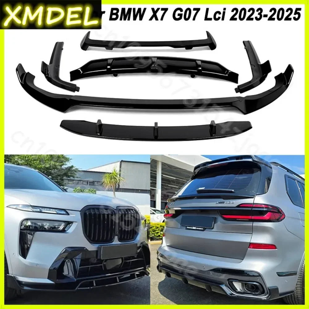 For BMW X7 G07 2023-2024 2025 Front Lip Rear Diffuser Spoiler